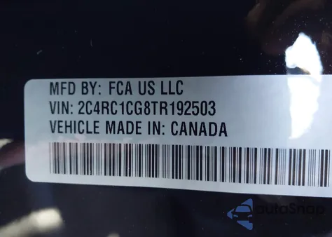 2026 Chrysler Voyager Lx из США, поврежденный, VIN 2C4RC1CG8TR192503